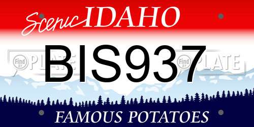 BIS937 Idaho License Plate