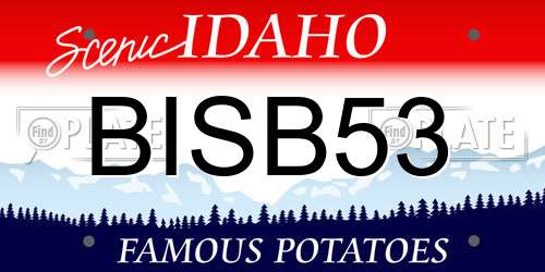 BISB53 Idaho License Plate
