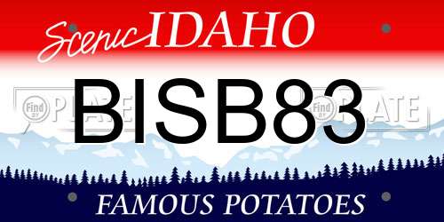 BISB83 Idaho License Plate