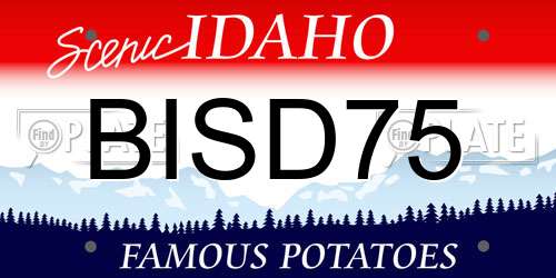 BISD75 Idaho License Plate
