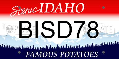 BISD78 Idaho License Plate