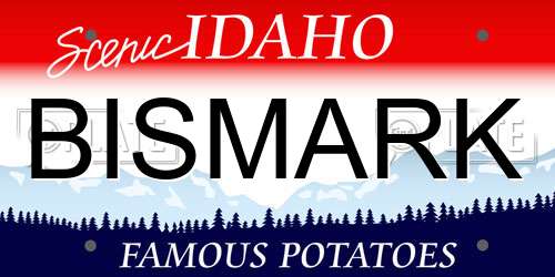BISMARK Idaho License Plate