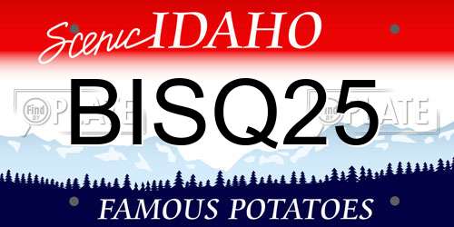 BISQ25 Idaho License Plate