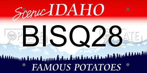 BISQ28 Idaho License Plate