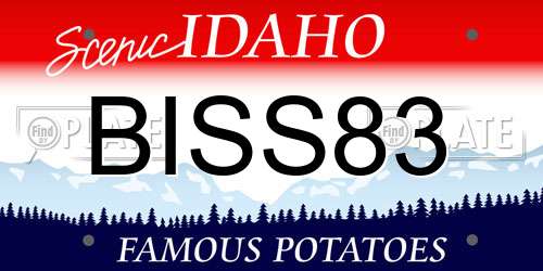 BISS83 Idaho License Plate
