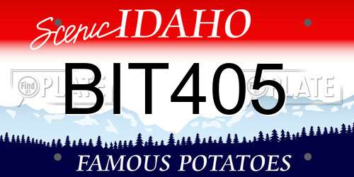 BIT405 Idaho License Plate
