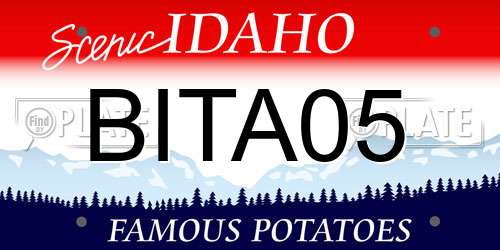 BITA05 Idaho License Plate