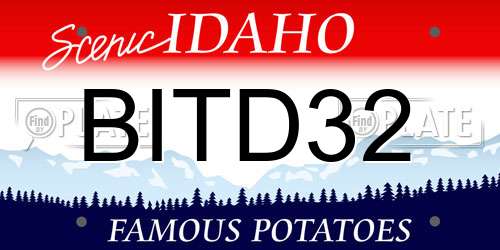 BITD32 Idaho License Plate