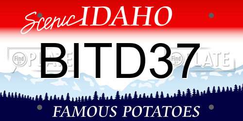 BITD37 Idaho License Plate