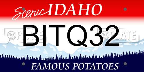 BITQ32 Idaho License Plate