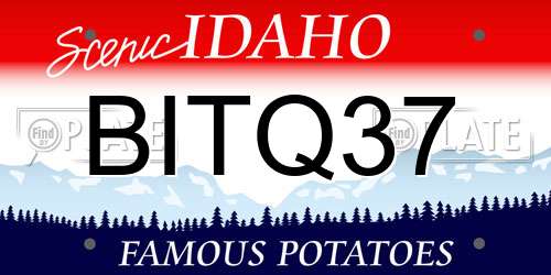 BITQ37 Idaho License Plate