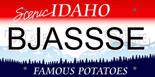 BJASSSE Idaho License Plate
