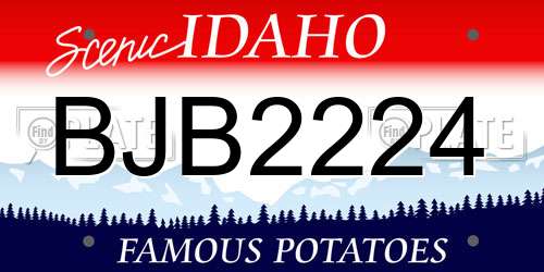 BJB2224 Idaho License Plate