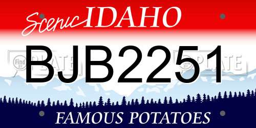BJB2251 Idaho License Plate
