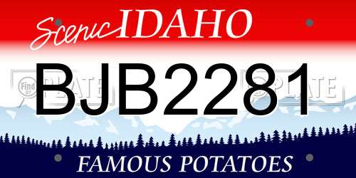 BJB2281 Idaho License Plate