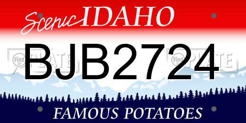 BJB2724 Idaho License Plate
