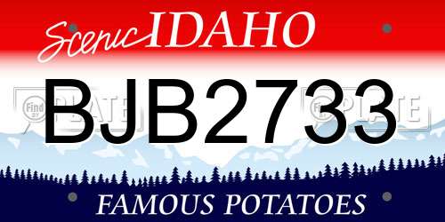 BJB2733 Idaho License Plate