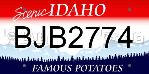 BJB2774 Idaho License Plate