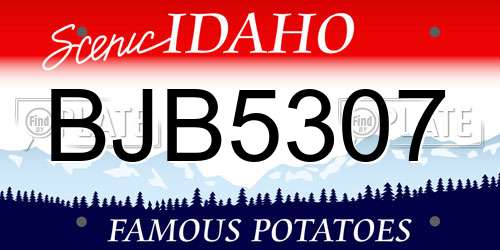 BJB5307 Idaho License Plate