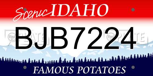 BJB7224 Idaho License Plate