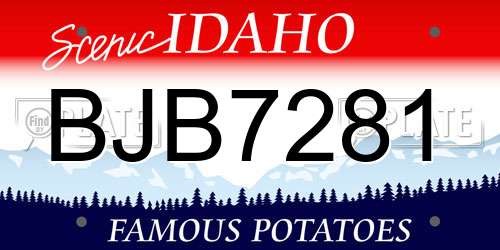 BJB7281 Idaho License Plate