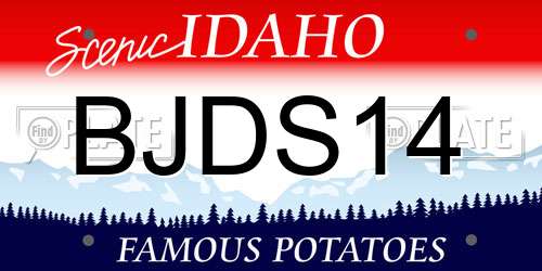 BJDS14 Idaho License Plate