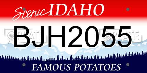 BJH2055 Idaho License Plate
