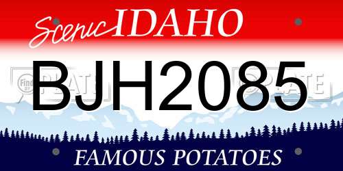 BJH2085 Idaho License Plate