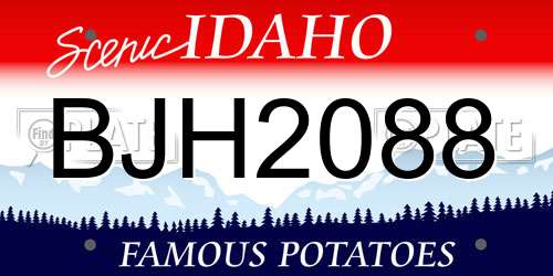 BJH2088 Idaho License Plate