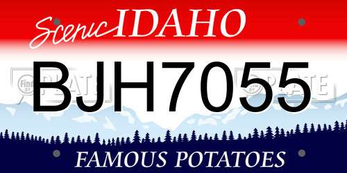 BJH7055 Idaho License Plate