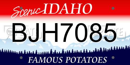 BJH7085 Idaho License Plate