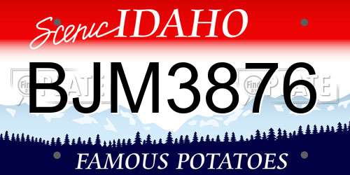 BJM3876 Idaho License Plate