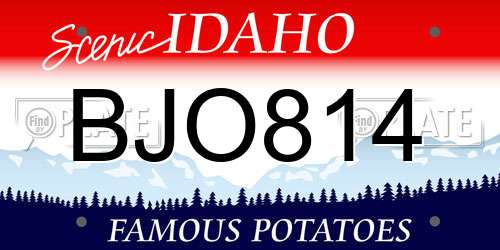 BJO814 Idaho License Plate