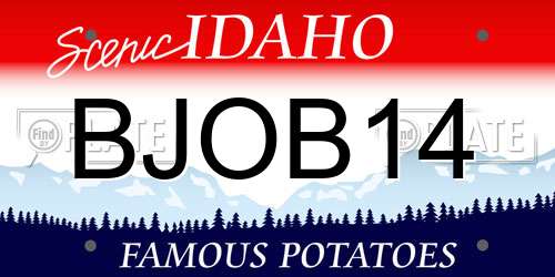 BJOB14 Idaho License Plate