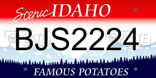 BJS2224 Idaho License Plate