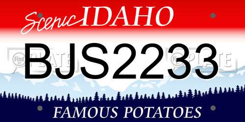 BJS2233 Idaho License Plate