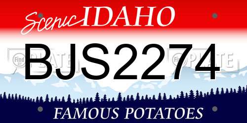BJS2274 Idaho License Plate