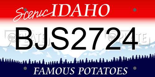 BJS2724 Idaho License Plate