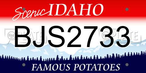 BJS2733 Idaho License Plate