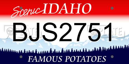 BJS2751 Idaho License Plate