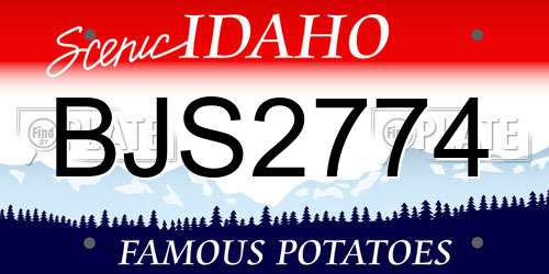 BJS2774 Idaho License Plate