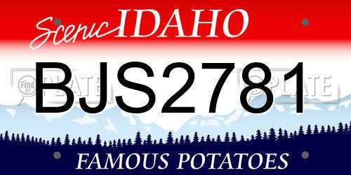 BJS2781 Idaho License Plate