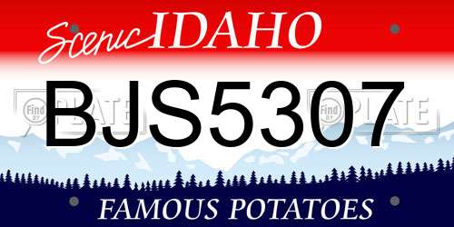BJS5307 Idaho License Plate