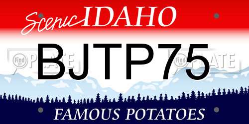 BJTP75 Idaho License Plate