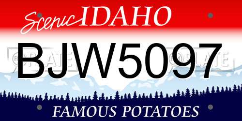 BJW5097 Idaho License Plate