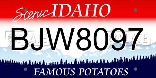 BJW8097 Idaho License Plate