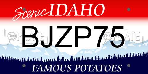 BJZP75 Idaho License Plate
