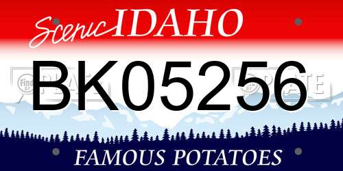 BK05256 Idaho License Plate