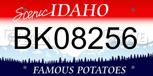 BK08256 Idaho License Plate