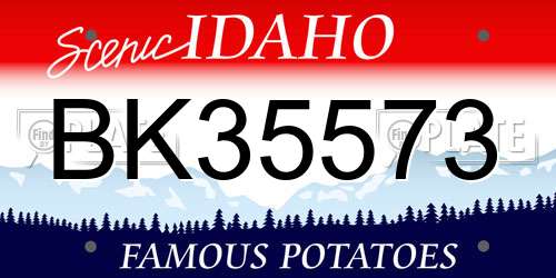 BK35573 Idaho License Plate